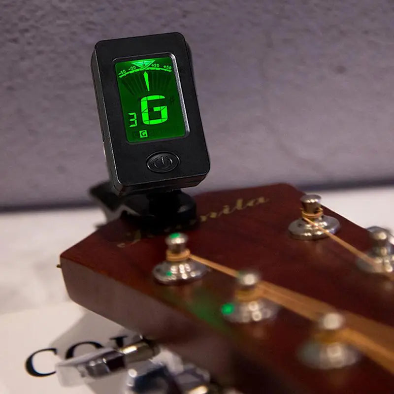 Clip-On LED Guitar Tuner – Fast & Accurate Tuning for Guitar, Bass, & Ukulele