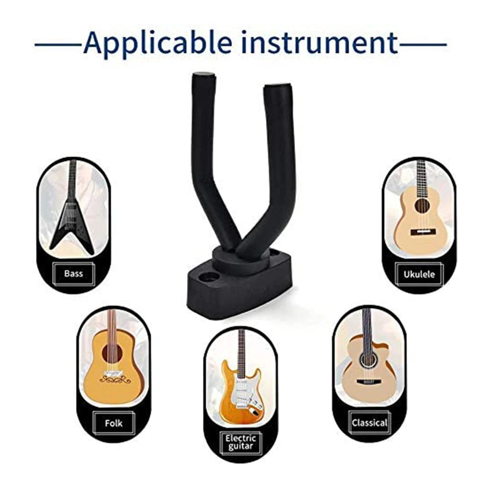 Universal Acoustic Guitar Wall Hanger - Easy Install Wall Mount Holder with Screws