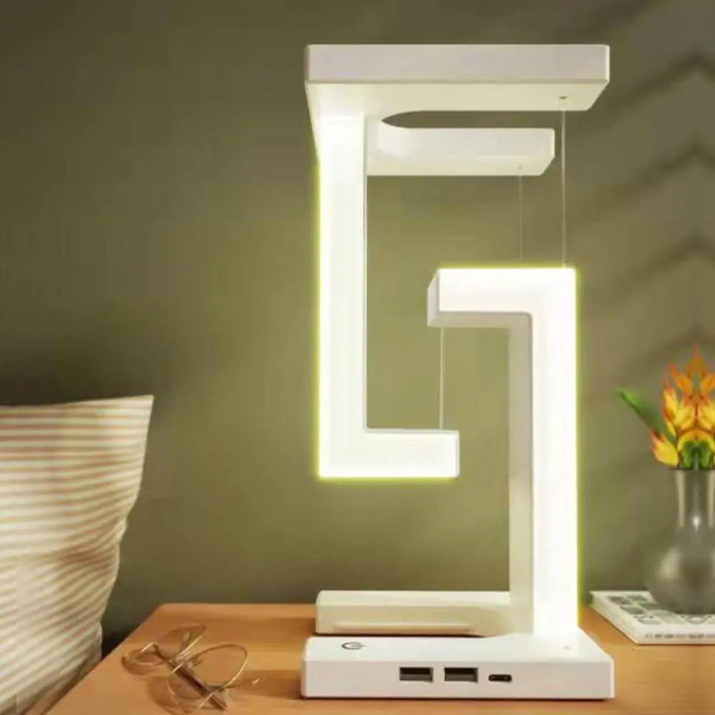 Antigravity Levitating Desk Lamp with Wireless Charging Station