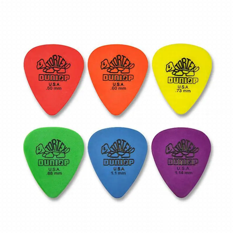10pcs Dunlop Guitar Picks – Electric & Acoustic Guitar Accessories – 6 Assorted Thicknesses