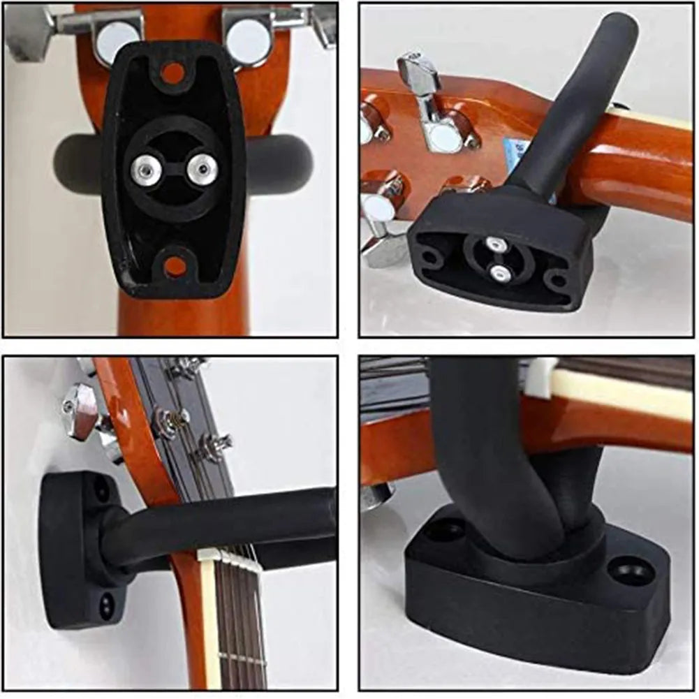 Universal Acoustic Guitar Wall Hanger - Easy Install Wall Mount Holder with Screws